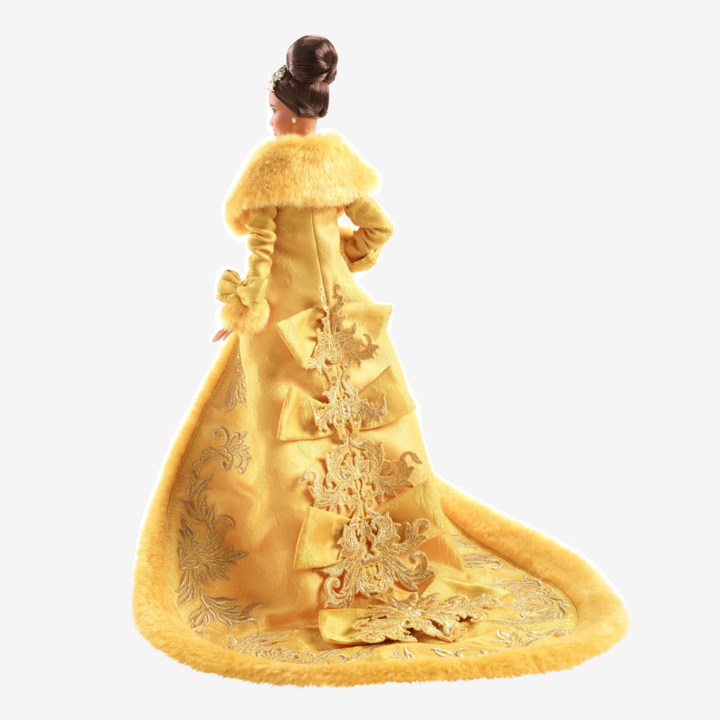 Guo Pei Barbie Doll Wearing Golden-Yellow Gown