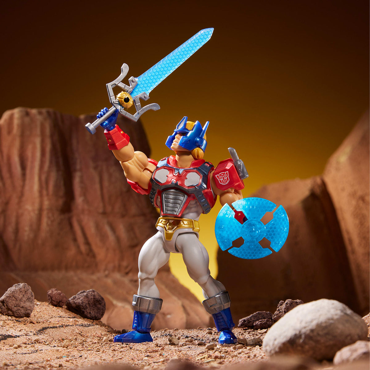 Masters of the Universe x Transformers Optimus Prime Armor He-Man Action Figure